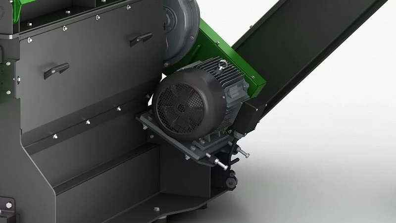Riemaandrijving door elektromotor